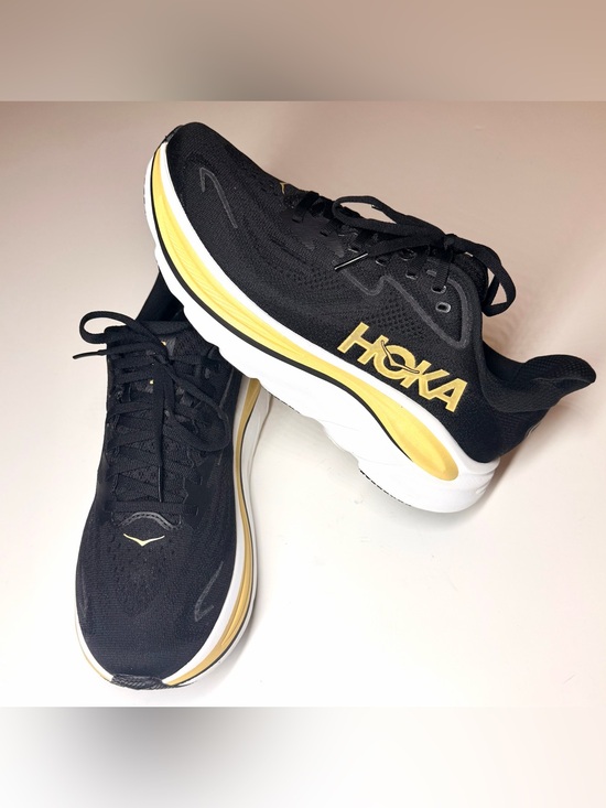 Hoka Other - Hoka Men’s Clifton 10 "Black/Gold" Athletic Running Shoes Size- 9.5 D
